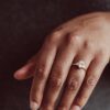 Diamond pear ring with refined, simple styling