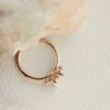 Pear-shaped ring with understated, timeless design