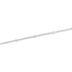 925 Sterling Silver Diamond Pear Tennis Bracelet