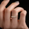 Ring with Premium CZ Diamond accents and pave setting