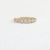 Diamond perspective band with layered visual effect