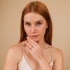 Sterling silver ring with a 5.5 mm width and sparkling CZ detailing