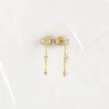 925 Sterling Silver Diamond Plotline Earrings with sleek modern styling