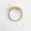 Pave-set ring with a refined, slender silhouette
