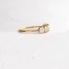 Slender sterling silver ring with subtle stone detailing