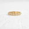 925 Sterling Silver Diamond Pyramid Band