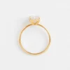 925 Sterling Silver Diamond Radiant Cut Engagement Ring - Image 2