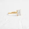 925 Sterling Silver Diamond Radiant Cut Engagement Ring - Image 5
