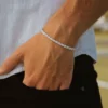 Gold-plated sterling silver bracelet with 36 CZ stones