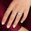Sterling silver band with premium CZ diamonds in pave setting