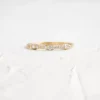 925 Sterling Silver ring with diamond-inspired detail and polished finish