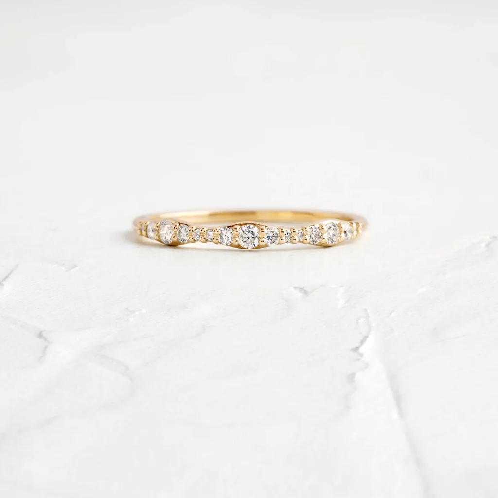 925 Sterling Silver Diamond Reverb Ring