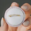 Sterling silver ring with thick gold plating and a clean modern look