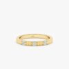 925 Sterling Silver Diamond Ribbed Ring