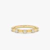 925 Sterling Silver Diamond Ribbed Ring