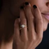 925 Sterling Silver Diamond Ring, 1.01ct. Oval Cut Diamond Ring - Image 5