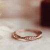 Minimal 925 sterling silver ring with dainty diamond sparkle