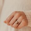 925 sterling silver ring with premium CZ diamond pave setting