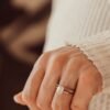 Dainty ring with clean silhouette and subtle sparkle detail