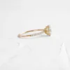 Sterling silver ring finished with thick gold plating and sparkle