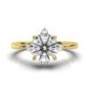 Classic ring design with prong-set premium CZ diamond stone
