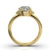 Sterling silver ring featuring thick gold plating and clean profile