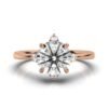 Diamond ring with balanced halo accents and elegant styling