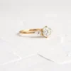 Minimal sterling silver ring with bright CZ stone