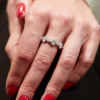 925 sterling silver ring finished with thick gold plating