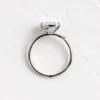 Gold-plated sterling silver ring with a polished closed basket setting