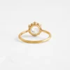 Diamond rose basket ring with Premium CZ stone