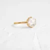 Rose basket ring with a refined, detailed design