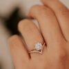 Minimal ring design with a round CZ diamond