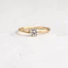 925 Sterling Silver engagement ring with clean oval solitaire setting