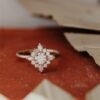 Sterling silver ring featuring thick gold plating and round style