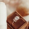 Ring with Premium CZ diamond and pave setting