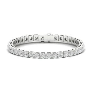 925 Sterling Silver Diamond Round Tennis Bracelet