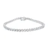 925 Sterling Silver Diamond Round Tennis Bracelet