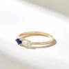Toi et Moi ring with a distinctive two-stone design