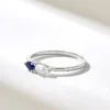 925 Sterling Silver ring with a 3.39 by 10.96 millimetre top of band