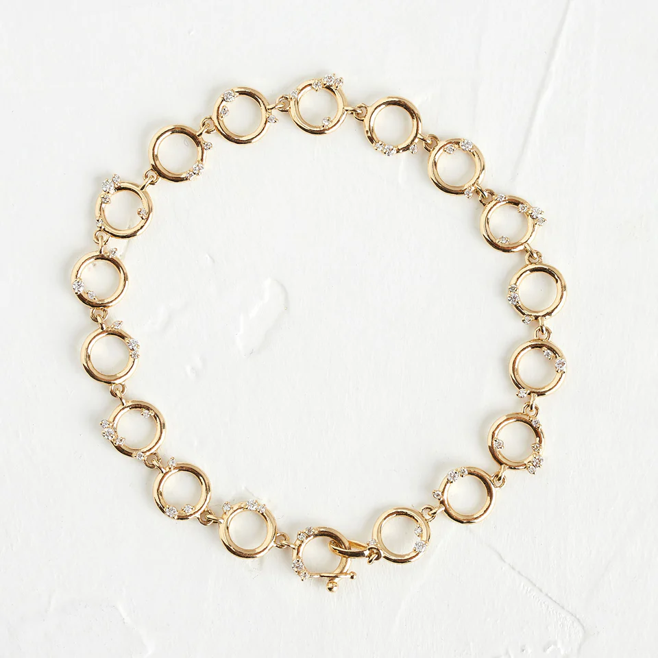 925 Sterling Silver Diamond Satellite Tennis Bracelet