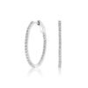 Oval hoop earrings in 925 sterling silver with gold plating