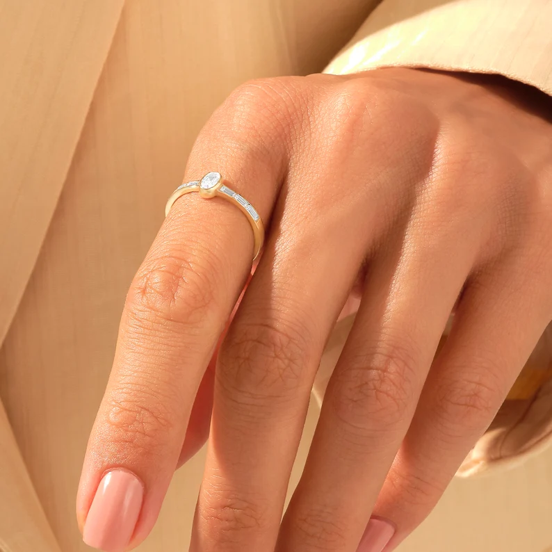 925 Sterling Silver Diamond Snake Ring