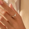 925 Sterling Silver Diamond Snake Ring - Image 3