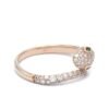 925 Sterling Silver Diamond Snake Ring With Emerald Eyes - Image 2