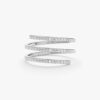 925 Sterling Silver Diamond Spiral Ring - Image 2