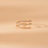 925 Sterling Silver Diamond Spiral Ring - Image 4