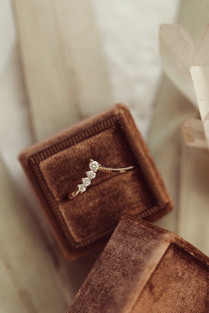 925 Sterling Silver Diamond Stacking Band