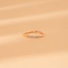925 Sterling Silver Diamond Stacking Ring - Image 5