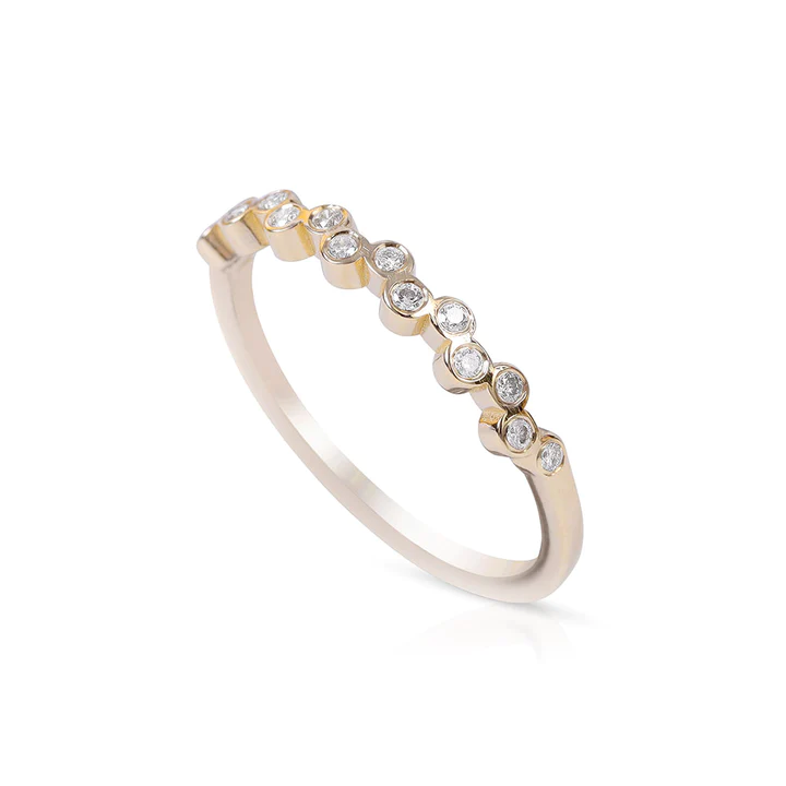 925 Sterling Silver Diamond Stacking Ring